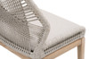 Essentials For Living - Loom Outdoor Dining Chair in Taupe & White Flat Rope, Set of 2