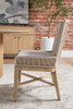 Essentials For Living Overlay Dining Chair in Oyster Twist Rope, LiveSmart Peyton Pearl, Natural Gray Mahogany (Set of 2)