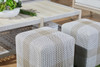 Essentials For Living - Cross Accent Cube in Taupe & White Flat Rope