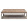 Essentials For Living - Townsend Tufted Upholstered Rectangle Coffee Table in Ivanhoe Toast
