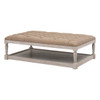 Essentials For Living - Townsend Tufted Upholstered Rectangle Coffee Table in Ivanhoe Toast