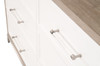 Essentials For Living - Wrenn 6-Drawer Double Dresser in Natural Gray Acacia, Matte White, Brushed Stainless Steel