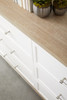 Essentials For Living - Wrenn 6-Drawer Double Dresser in Natural Gray Acacia, Matte White, Brushed Stainless Steel
