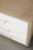 Essentials For Living - Wrenn 6-Drawer Double Dresser in Natural Gray Acacia, Matte White, Brushed Stainless Steel