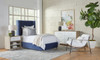 Essentials For Living - Wrenn 6-Drawer Double Dresser in Natural Gray Acacia, Matte White, Brushed Stainless Steel