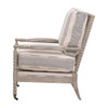 Essentials For Living - Rouleau Club Chair in Stanebridge-Pewter, Natural Gray Oak