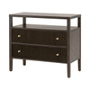 Essentials For Living - Highland Open Shelf 2-Drawer Nightstand in Dutch Brown Oak