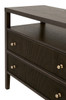 Essentials For Living - Highland Open Shelf 2-Drawer Nightstand in Dutch Brown Oak