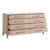 Essentials For Living - Cambria 8-Drawer Double Dresser in Natural Oak