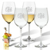 Personalized Stemmed Wine Glasses Set By Carved Solutions