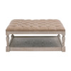 Essentials For Living - Townsend Tufted Upholstered Coffee Table in Ivanhoe-Toast