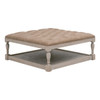 Essentials For Living - Townsend Tufted Upholstered Coffee Table in Ivanhoe-Toast