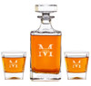 Personalized Whiskey Decanter Set - Split Letter by Carved Solutions
