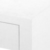 Villa & House - Morgan Grasscloth 1-Drawer Side Table, Chiffon White