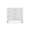 Villa & House - Camden 3-Drawer Side Table in Sand White
