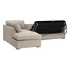 Essentials For Living - Clara 112" Slim Arm Sleeper Queen LF Sectional