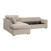 Essentials For Living - Clara 112" Slim Arm Sleeper Queen LF Sectional