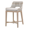 Essentials For Living - Tapestry Outdoor Counter Stool, Taupe & White Flat Rope