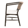 Essentials For Living - Juxtaposition Accent Chair in LiveSmart Peyton Pearl, Matte Brown Oak, Jute Twine