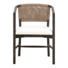 Essentials For Living - Juxtaposition Accent Chair in LiveSmart Peyton Pearl, Matte Brown Oak, Jute Twine