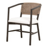 Essentials For Living - Juxtaposition Accent Chair in LiveSmart Peyton Pearl, Matte Brown Oak, Jute Twine