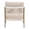 Essentials For Living - Harbor Club Chair in Flax Linen, White Rope, Smoke Gray Oak