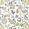 Folki in Chartreuse/charcoal, Multipurpose Fabric by Clarke & Clarke