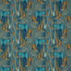 Hillcrest Velvet in Teal/spice, Upholstery Fabric by Clarke & Clarke