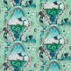 Highlandia Velvet in Sage, Upholstery Fabric by Clarke & Clarke
