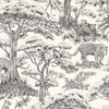 Kisumu in Noir Wp, Wallcovering by Clarke & Clarke
