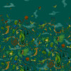 Cloud in Forest/teal Wp, Wallcovering by Clarke & Clarke