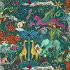 Paradise Lost in Teal Wp, Wallcovering by Clarke & Clarke