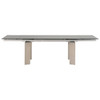 Essentials For Living - Jett Extension Dining Table in Natural Gray Ash, Chrome, Smoke Gray Glass