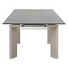 Essentials For Living - Jett Extension Dining Table in Natural Gray Ash, Chrome, Smoke Gray Glass
