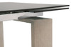 Essentials For Living - Jett Extension Dining Table in Natural Gray Ash, Chrome, Smoke Gray Glass