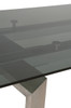 Essentials For Living - Jett Extension Dining Table in Natural Gray Ash, Chrome, Smoke Gray Glass