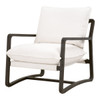 Essentials For Living - Hamlin Club Chair in LiveSmart Boucle Snow, Matte Brown Oak