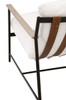 Essentials For Living - Brando Club Chair in LiveSmart Peyton Pearl, Chestnut Top Grain Leather