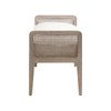  Essentials For Living - Leone Bench in LiveSmart Peyton Pearl, Natural Gray Oak, Cane