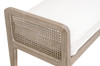  Essentials For Living - Leone Bench in LiveSmart Peyton Pearl, Natural Gray Oak, Cane