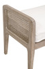  Essentials For Living - Leone Bench in LiveSmart Peyton Pearl, Natural Gray Oak, Cane