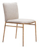 Zuo Modern Nordvest Dining Chair Beige & Gold