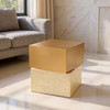 Zuo Modern Cinza Side Table Gold & Beige