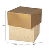 Zuo Modern Cinza Side Table Gold & Beige
