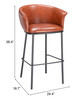 Zuo Modern Garston Barstool Brown