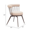 Zuo Modern Saku Swivel Dining Chair Beige & Brown