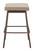 Zuo Modern Divat Counter Stool (Set of 2) Beige & Walnut