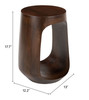 Zuo Modern Okno Side Table Walnut