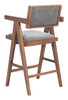 Zuo Modern Delhi Counter Stool (Set of 2) Gray & Walnut