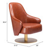 Zuo Modern Withby Accent Chair Brown